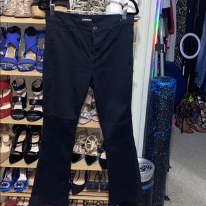 Black Express high rise flare jeans
